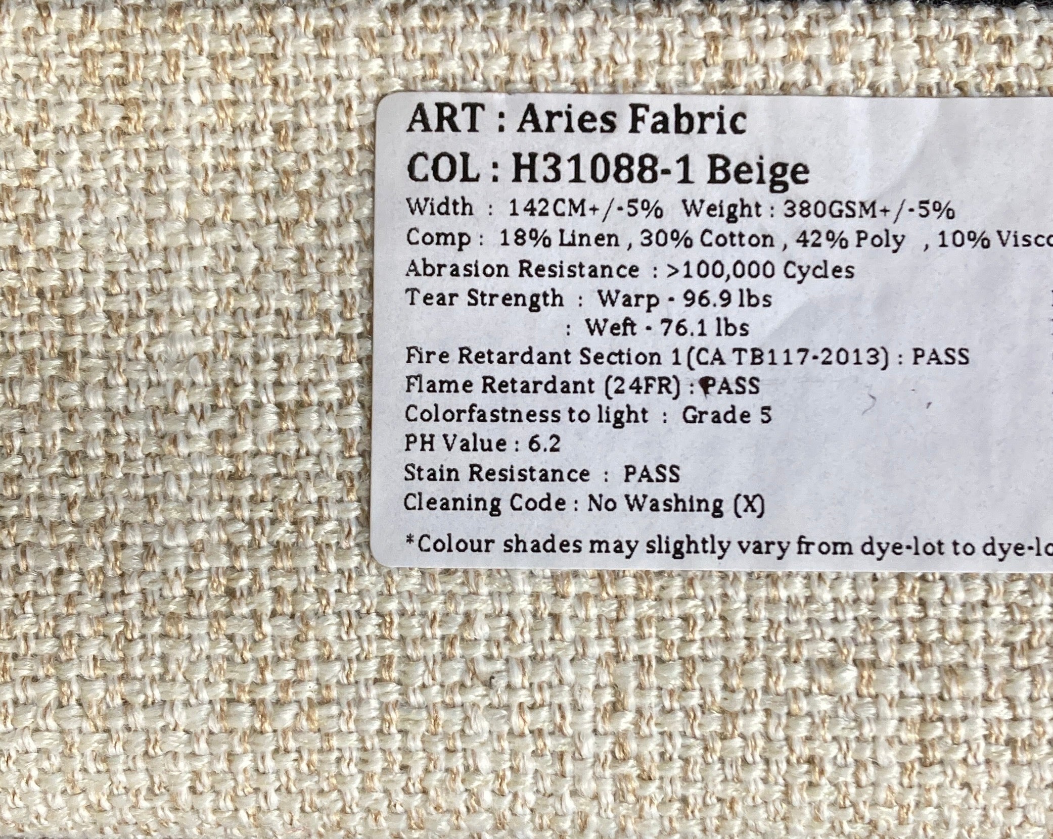 GARIS Sofa 3 Seater Beige