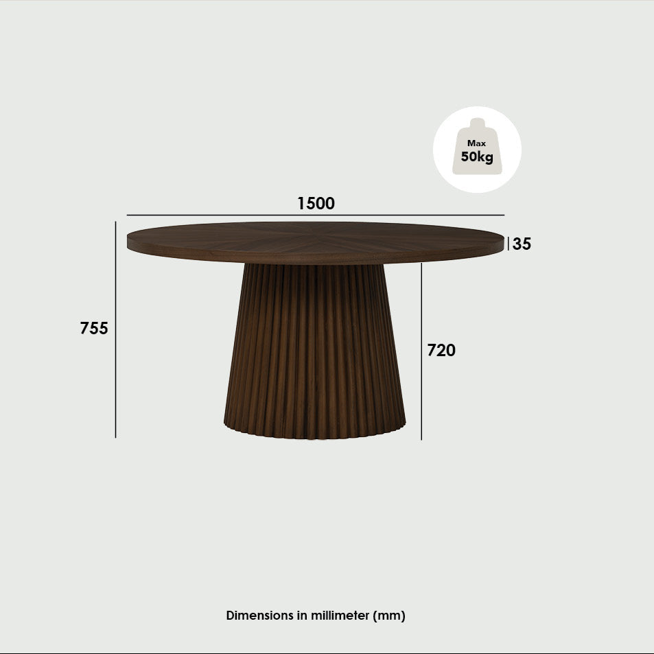 ALUR Dining Table Round 1500mm