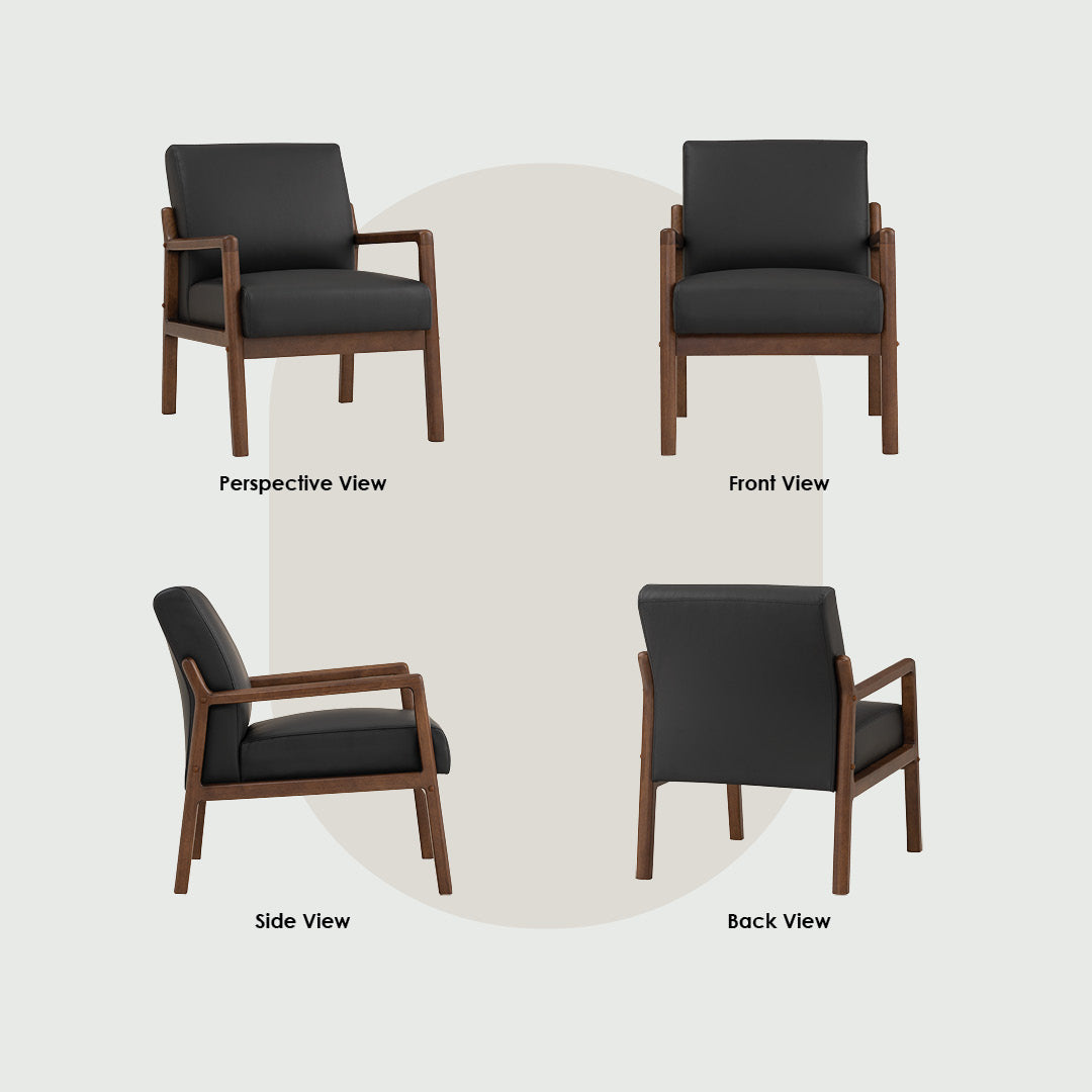 Chair shown from multiple angles on a white background