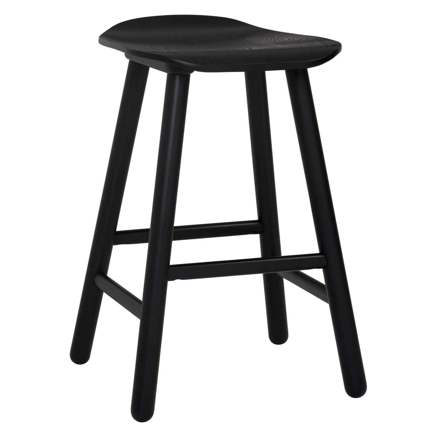Black bar stool on a white background