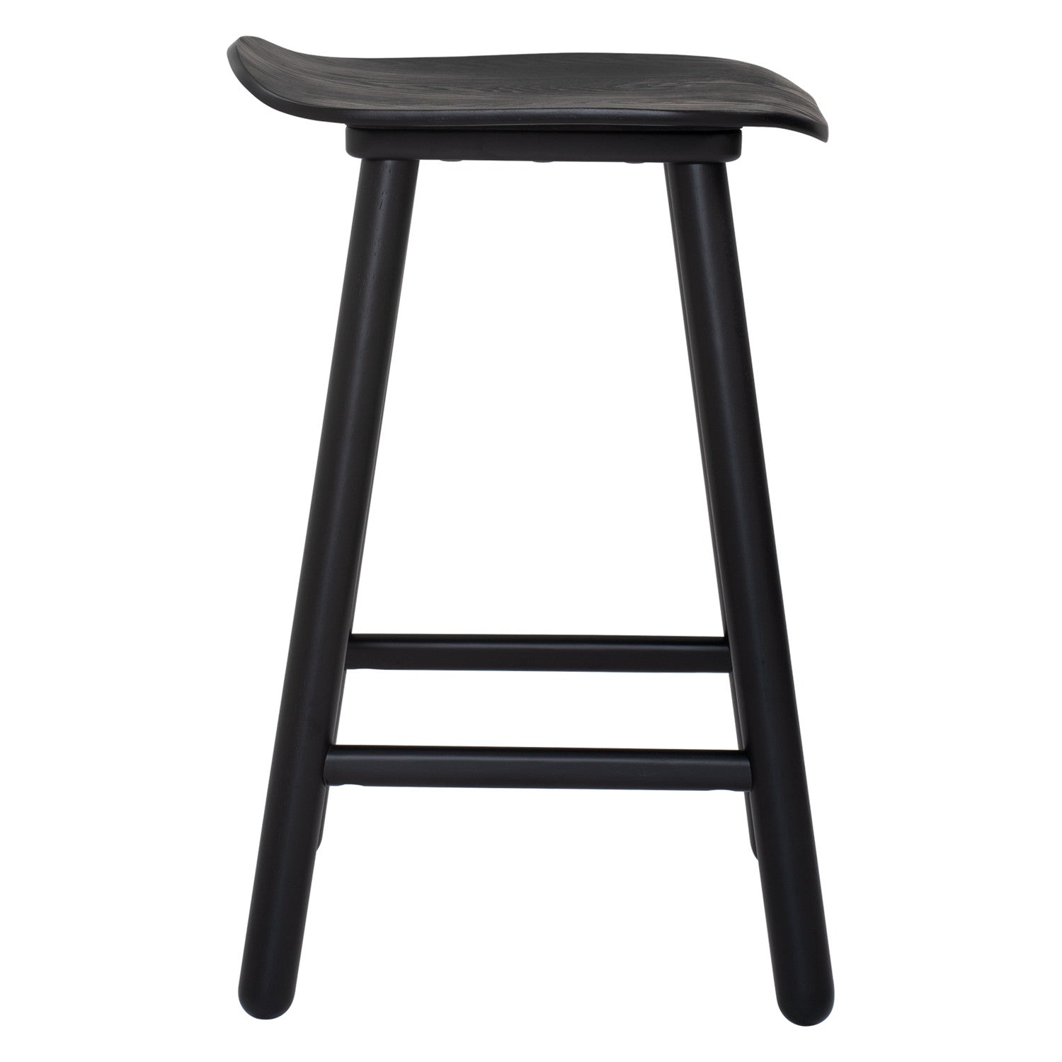 Black bar stool on a white background