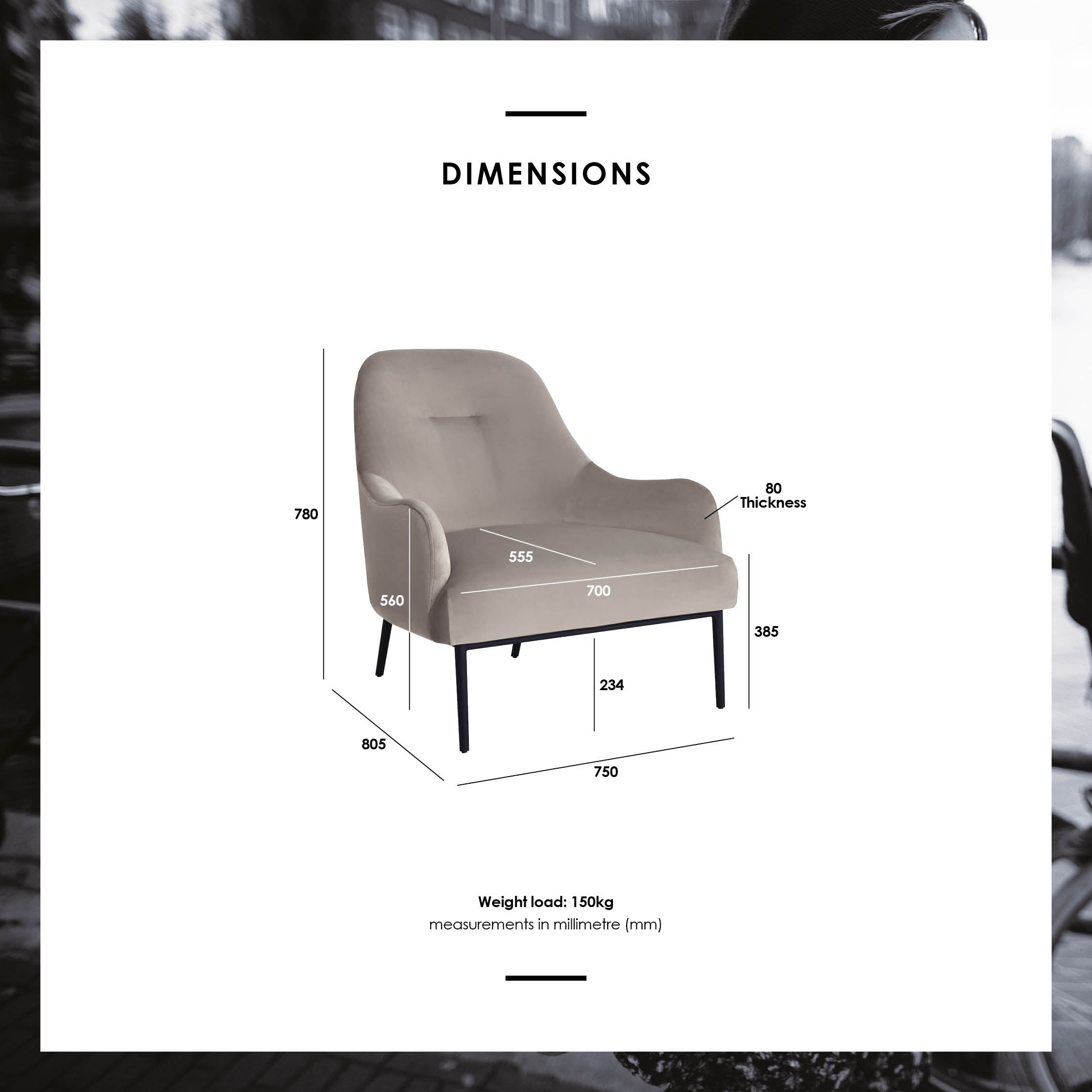 GARIS Lounge Chair Beige