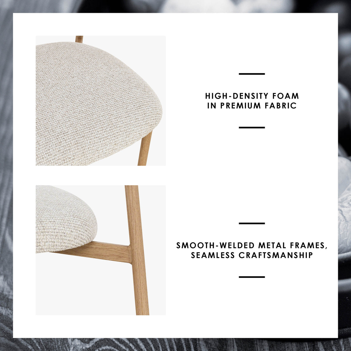 CANVAS Dining Chair Light Sand Off-White (2 units)