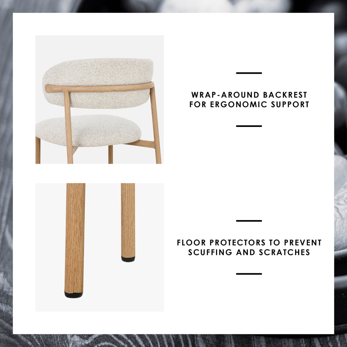 CANVAS Dining Chair Stone Grey  (2 units)