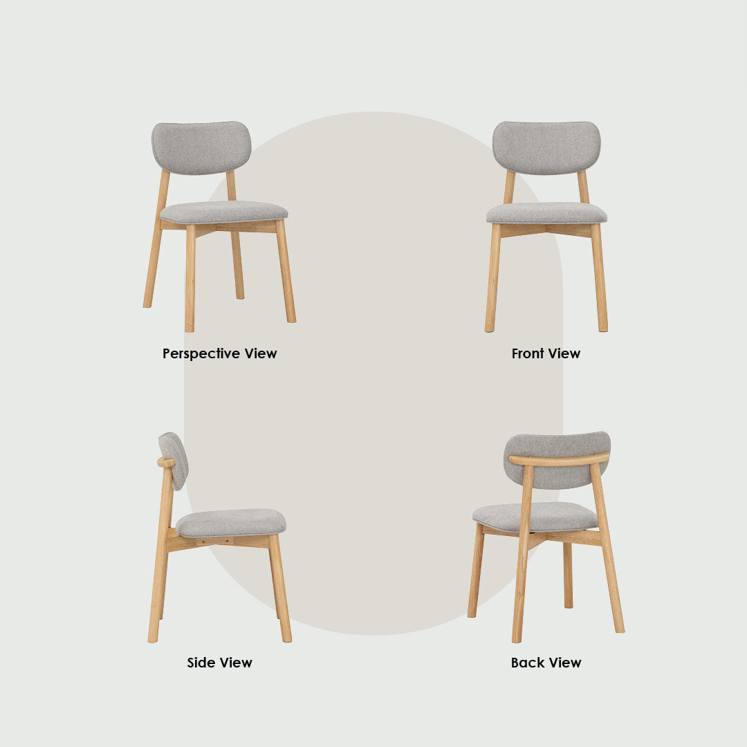 Chair shown from multiple angles on a white background