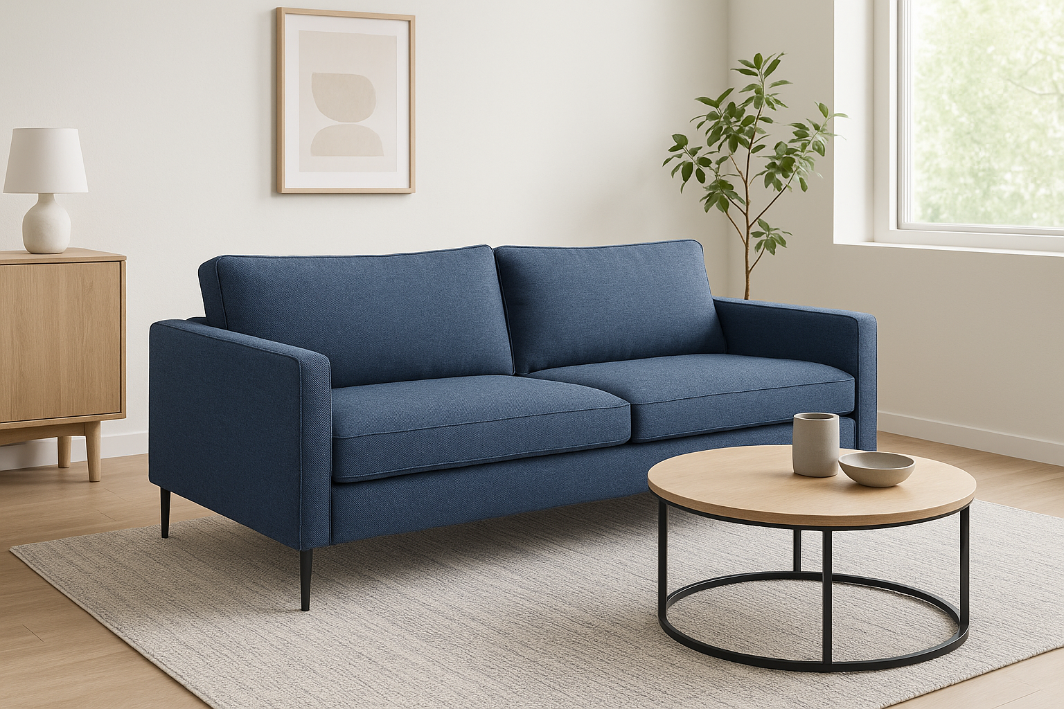 GARIS Sofa 3 Seater Ocean Blue