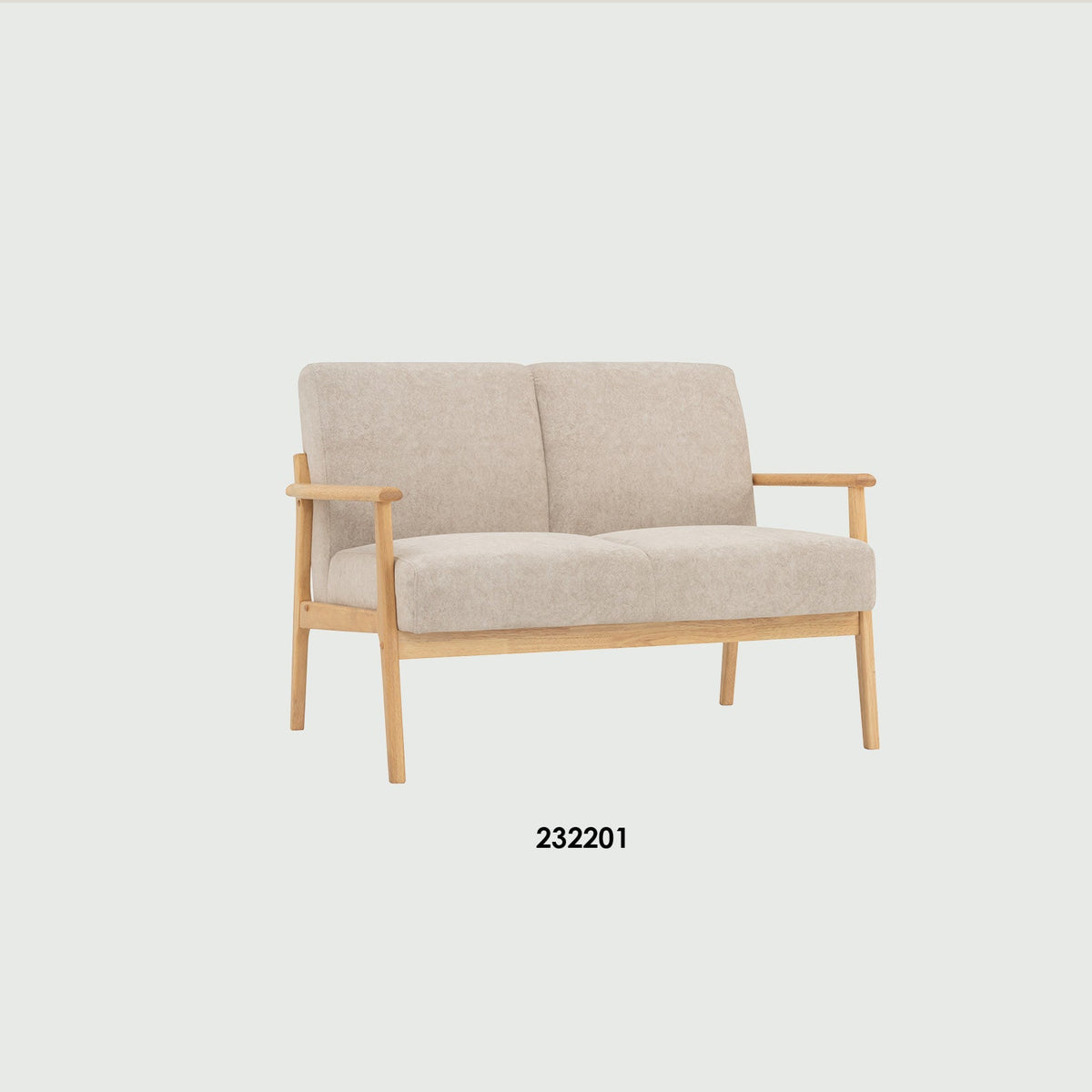 NATURA 2 Seater Sofa Light Brown Fabric Pet Friendly