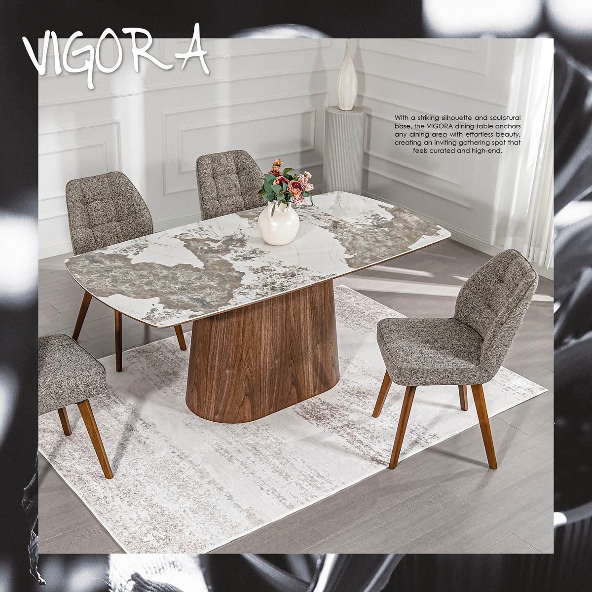 TIRUS II Dining Table Rectangular Sintered Stone