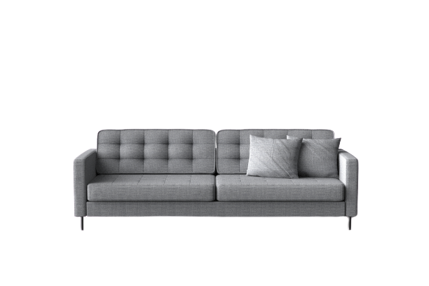SATAH Sofa 1.8m Silver Grey ACACIA Fabric Exhibit Sales at Seremban 2 Offline Store