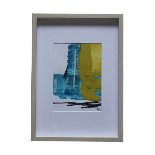 Desk Top Oil Painting (DTOP-0003). W227 x H318 x t27 mm. Birch colour frame Included.