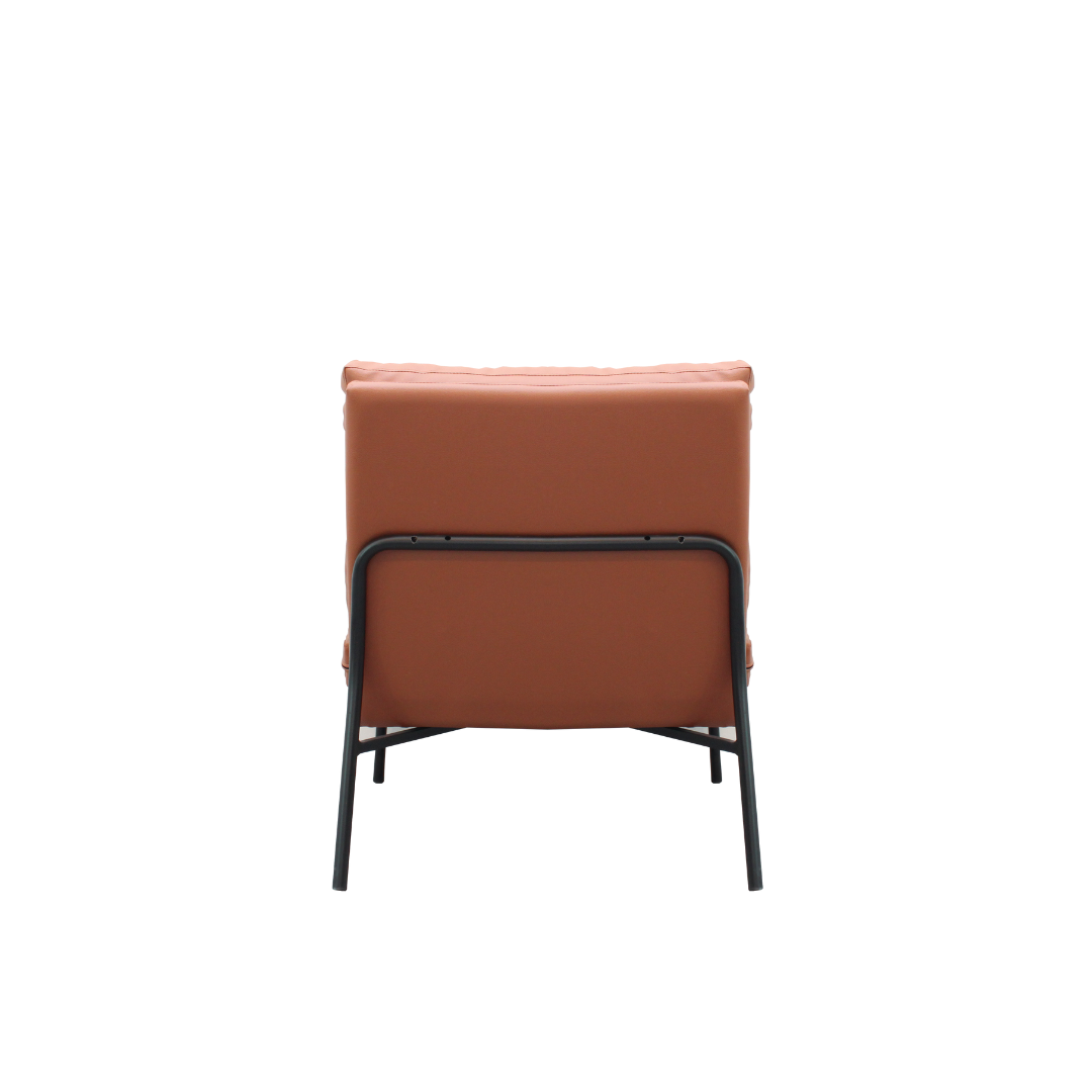 LATAR Lounge Chair Brown Leather Exhibit Sales at Seremban 2 Offline Store