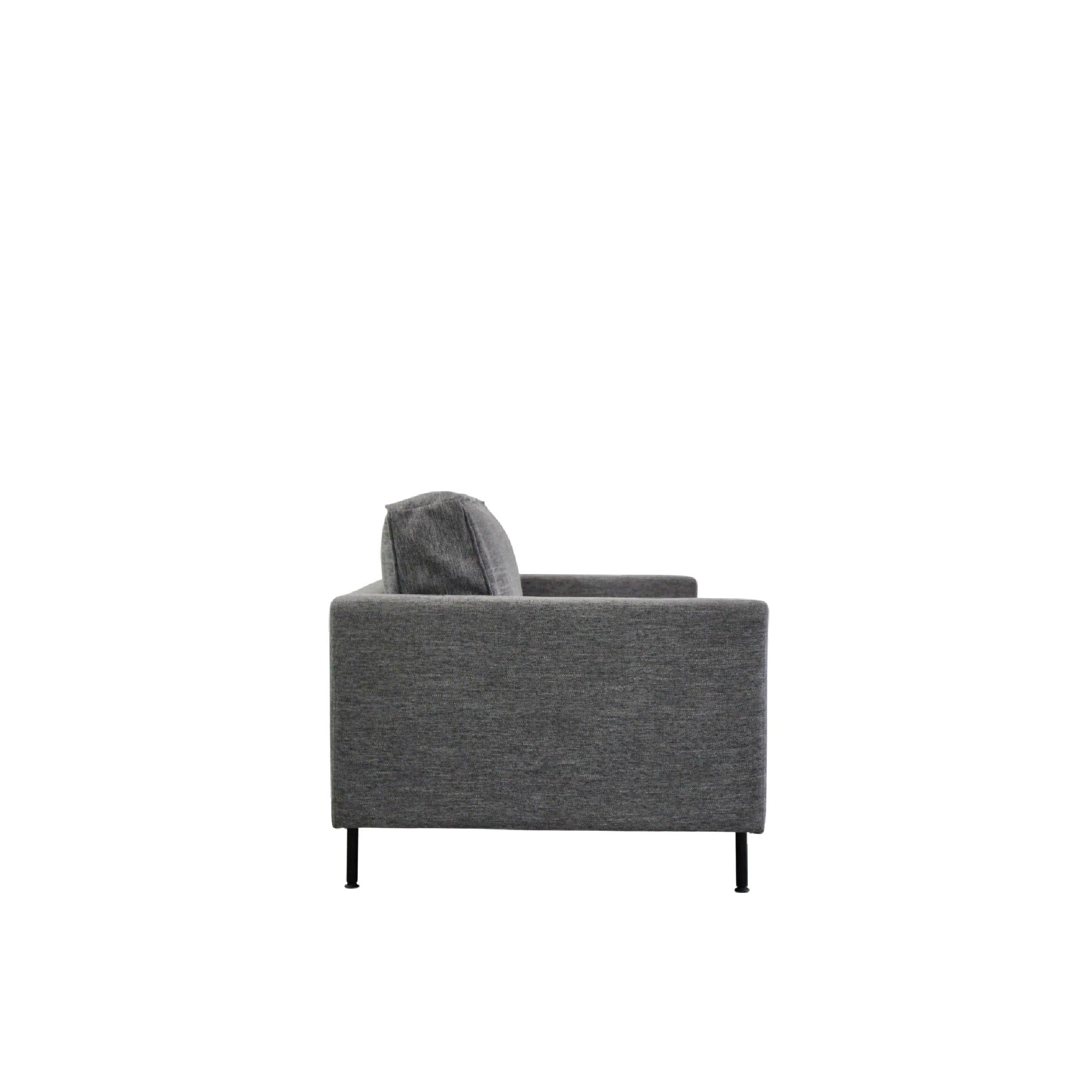 GARIS Sofa 2 Seater in Charcoal Fabric