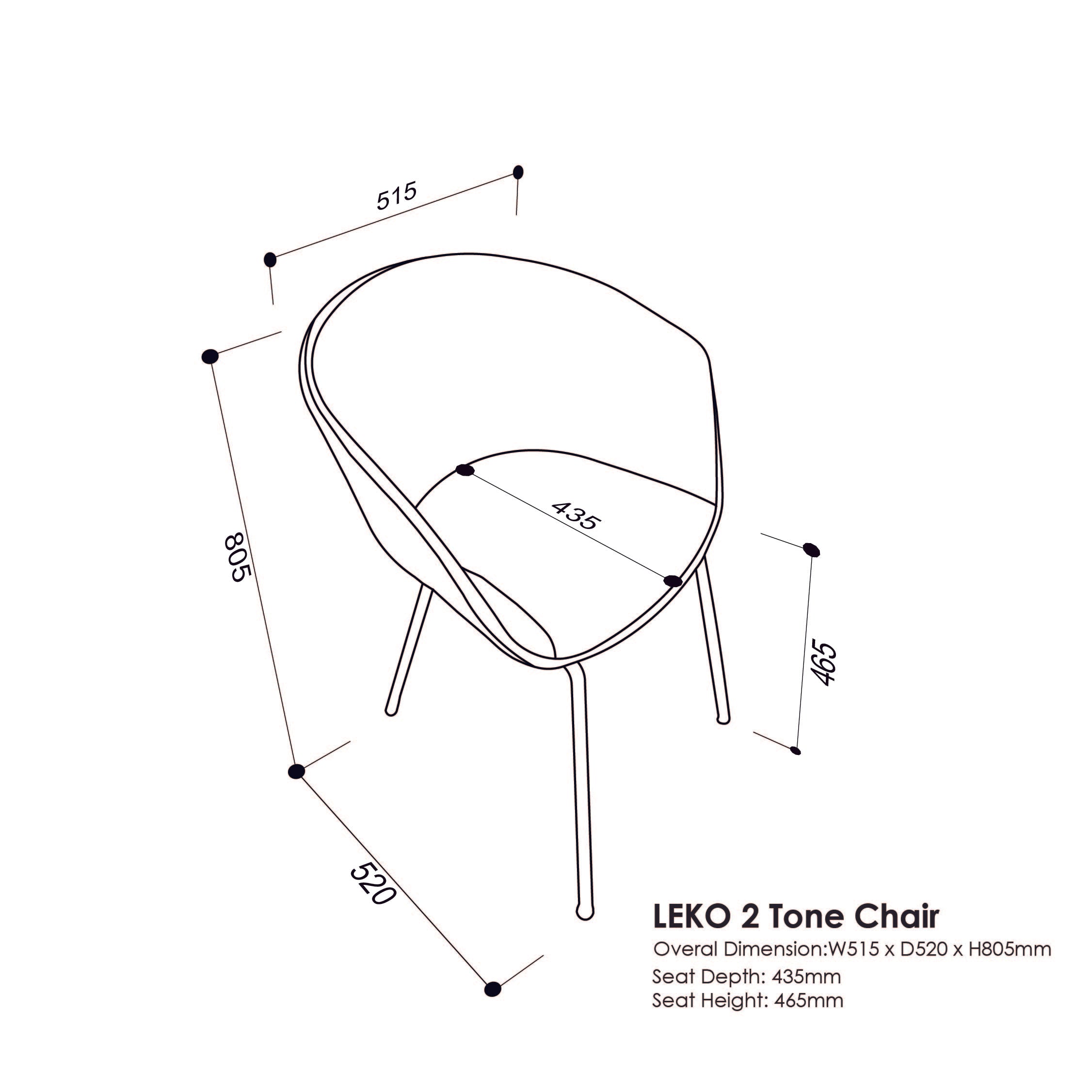LEKO 2-Tone Chair