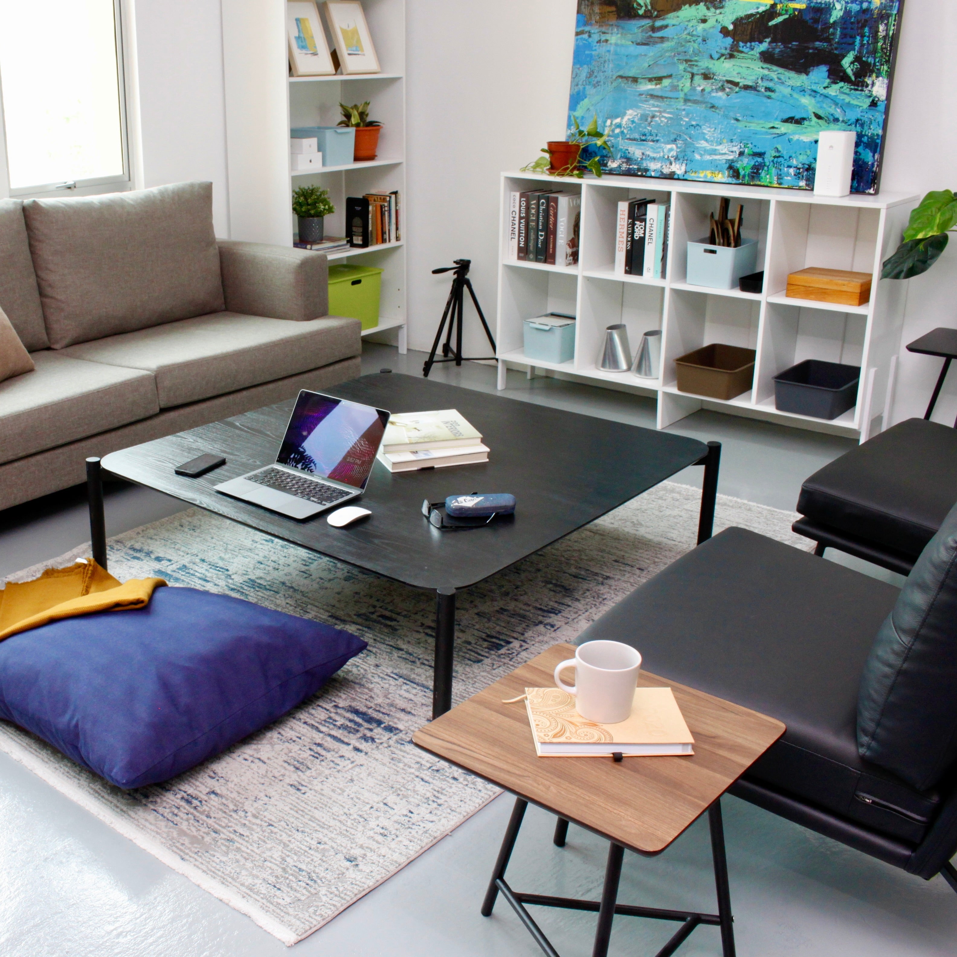 TANA Coffee Table Square V2.0 Black Top W1200 Exhibit Sales at Seremban 2 Offline Store