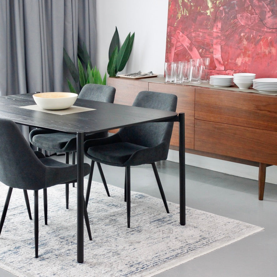 TANA Dining Table Black MFC Top W1500 Exhibit Sales at Seremban 2 Offline Store