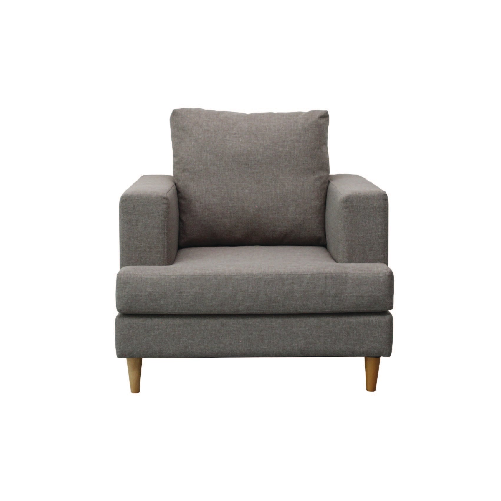 RANA Sofa 1 Seater in Grey Fabric