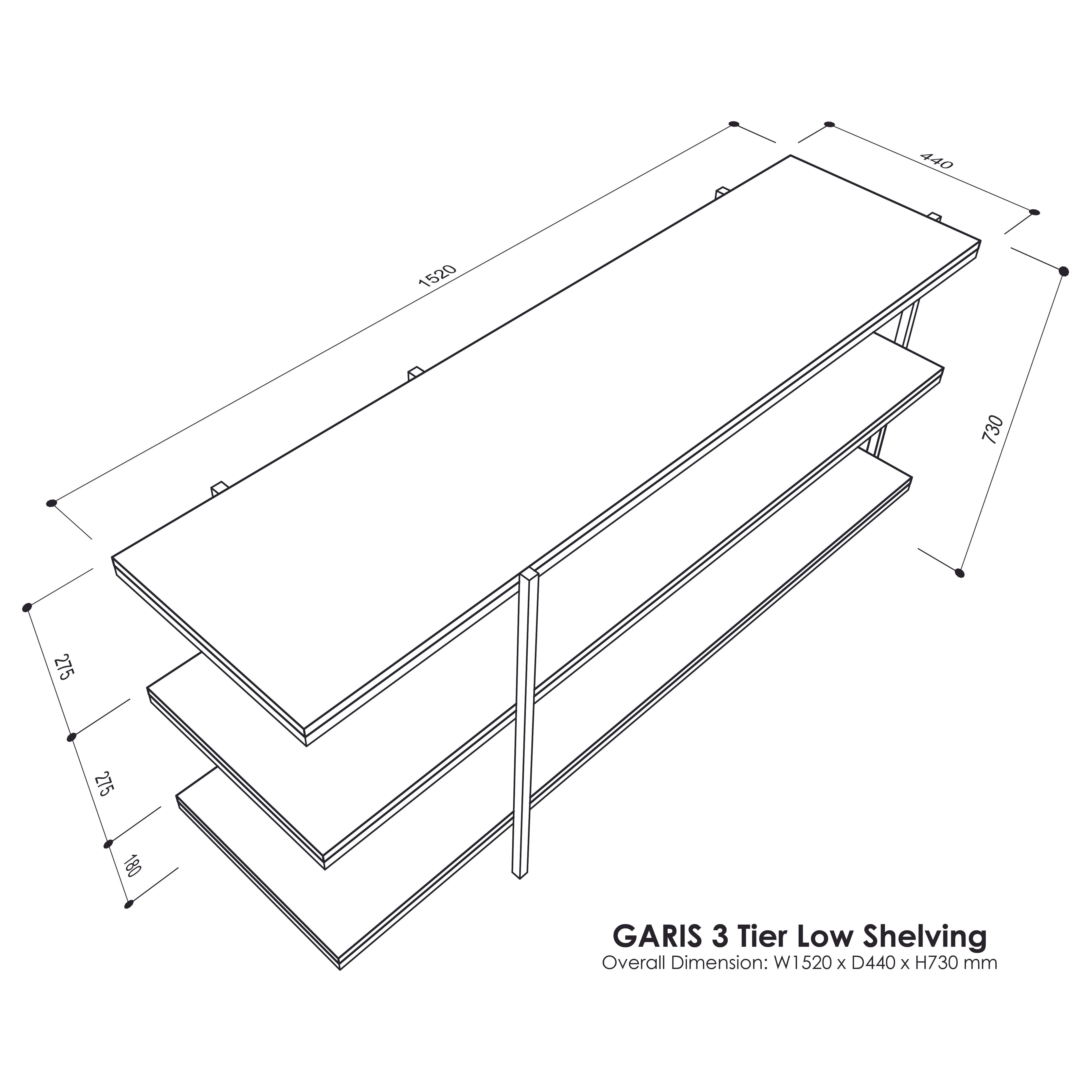 GARIS 3 Tier Low Shelving V2.0 Exhibit Sales at Seremban 2 Offline Store