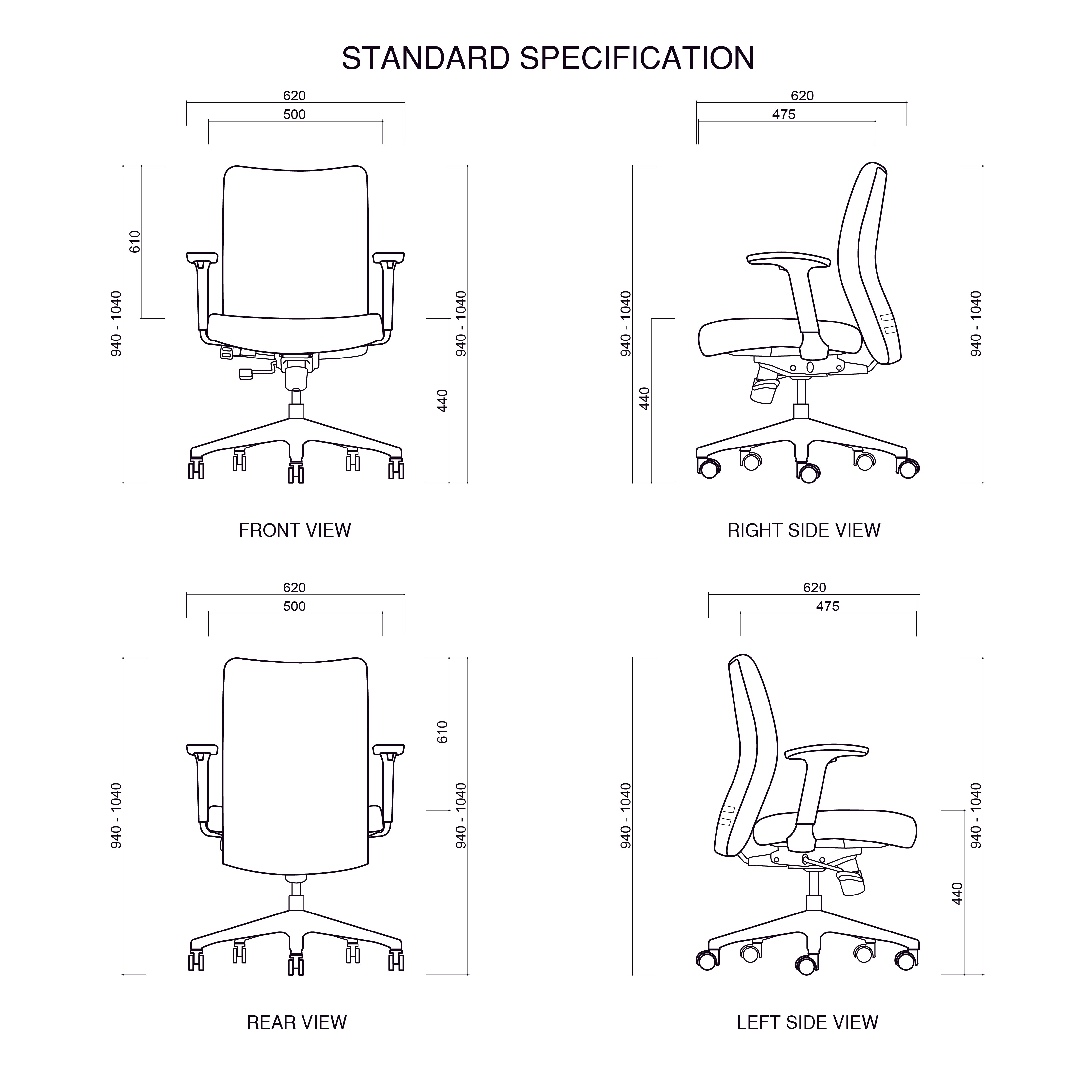 GARIS Task Chair Standard Spec Exhibit Sales at Seremban 2 Offline Store