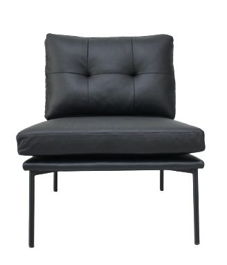 LATAR Lounge Chair in Black Leather at Seremban 2 Offline Store