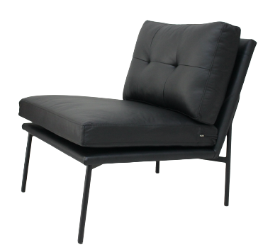 LATAR Lounge Chair in Black Leather at Seremban 2 Offline Store