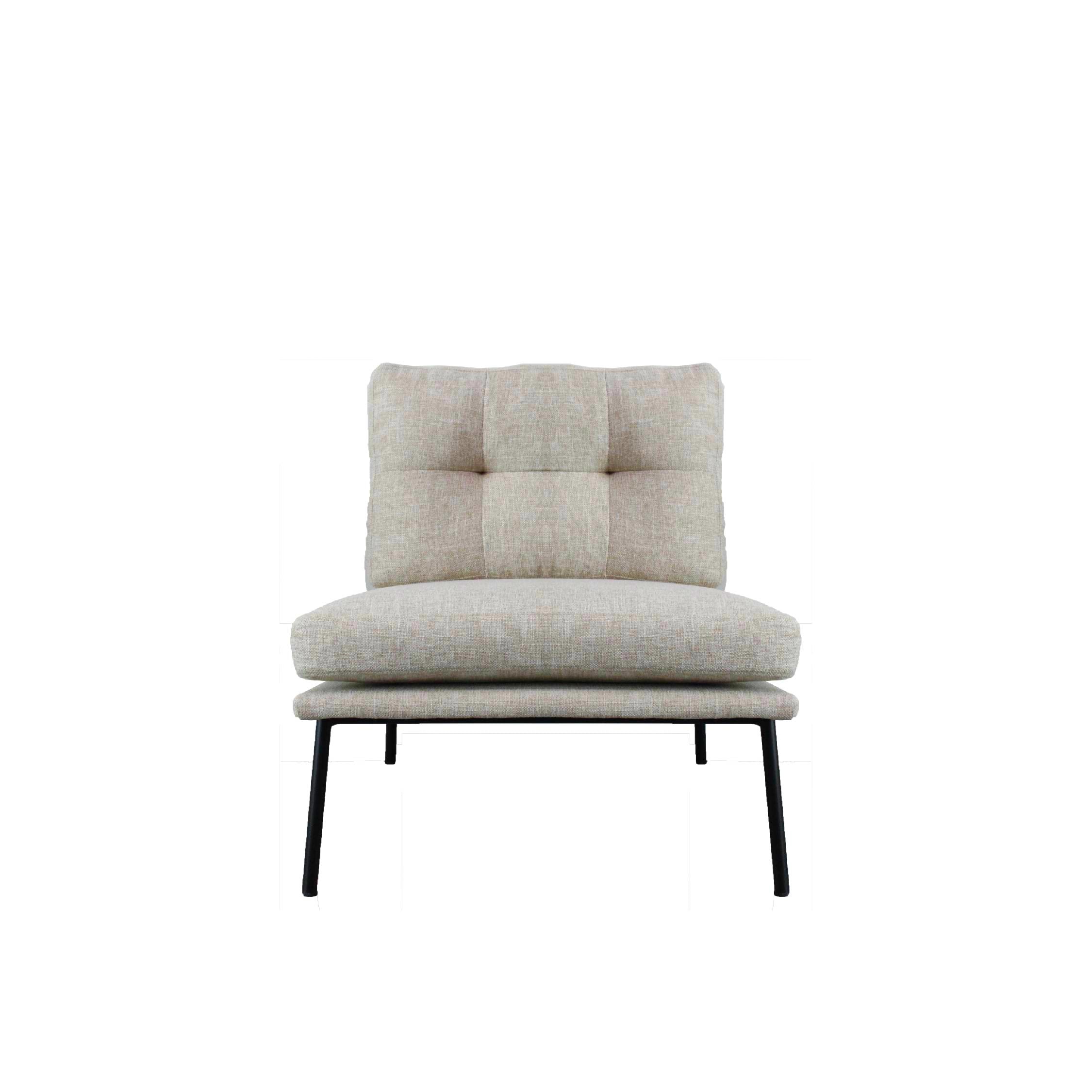 LATAR Lounge Chair Light Brown Fabric