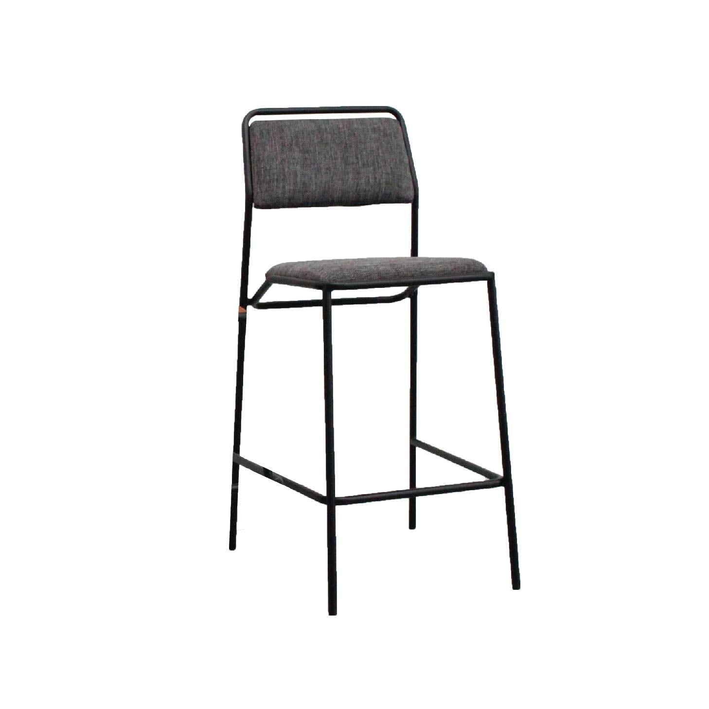 LINK Bar Stool in Black Fabric