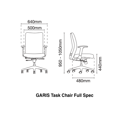 GARIS Task Chair Full Spec Exhibit Sales at Seremban 2 Offline Store