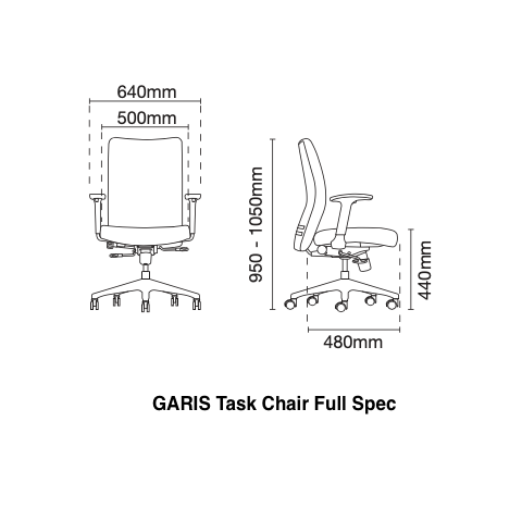 GARIS Task Chair Standard Spec Exhibit Sales at Seremban 2 Offline Store