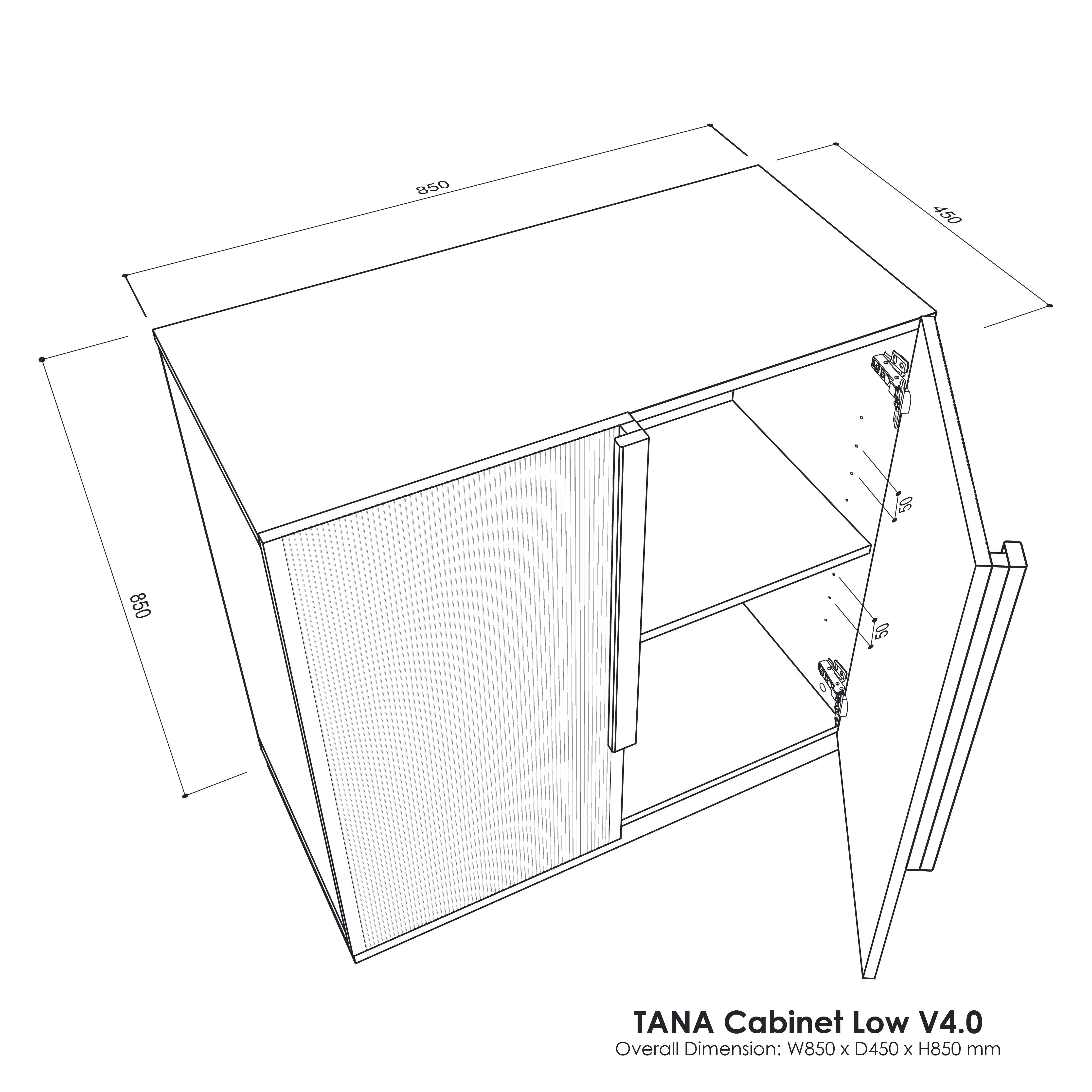 TANA Cabinet Low H850mm Exhibit Sales at Seremban 2 Offline Store
